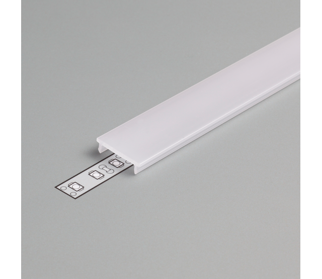 20 Meter opale LED-Profil-Klickabdeckung für SLIM100 und SLIM200 – 20mm breit, 1m Länge, Diffusorabdeckung für gleichmäßige Lichtverteilung, einfache Montage