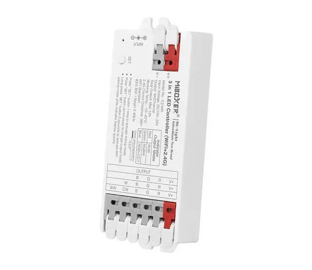 Professioneller TUYA + WIFI + 2,4 GHz 3-in-1 LED-Controller E3-WR für LED-Streifen, RGB & Weiß, App-Steuerung, Sprachassistent-kompatibel, 12-24V DC, max. 144W, ideal für Smart-Home-Lösungen Professioneller TUYA + WIFI + 2,4 GHz 3-in-1 LED-Controller E3-WR für LED-Streifen, RGB & Weiß, App-Steuerung, Sprachassistent-kompatibel, 12-24V DC, max. 144W, ideal für Smart-Home-Lösungen