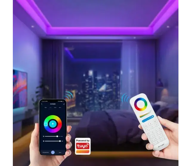 Professioneller TUYA + WIFI + 2,4 GHz 3-in-1 LED-Controller E3-WR für LED-Streifen, RGB & Weiß, App-Steuerung, Sprachassistent-kompatibel, 12-24V DC, max. 144W, ideal für Smart-Home-Lösungen Professioneller TUYA + WIFI + 2,4 GHz 3-in-1 LED-Controller E3-WR für LED-Streifen, RGB & Weiß, App-Steuerung, Sprachassistent-kompatibel, 12-24V DC, max. 144W, ideal für Smart-Home-Lösungen