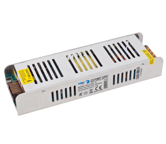 200W LED-Netzteil 12V 17A für LED-Streifen – IP20 Schutzklasse – ADLS-200-12J123L01 – Konstantspannungsquelle für effiziente LED-Beleuchtung