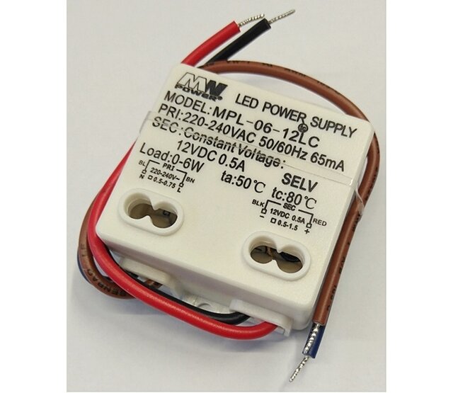 Mini LED-Netzteil 6 Watt 24 Volt 0,25 Ampere für LED-Streifen – IP20 – MPL-06-24 – Kompaktsteckdosenadapter für Innenbereich Mini LED-Netzteil 6 Watt 24 Volt 0,25 Ampere für LED-Streifen – IP20 – MPL-06-24 – Kompaktsteckdosenadapter für Innenbereich