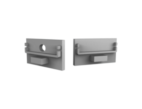 Endkappe XL304ALU ohne Kabeldurchführung – für 30x40 mm LED Aluminiumprofil