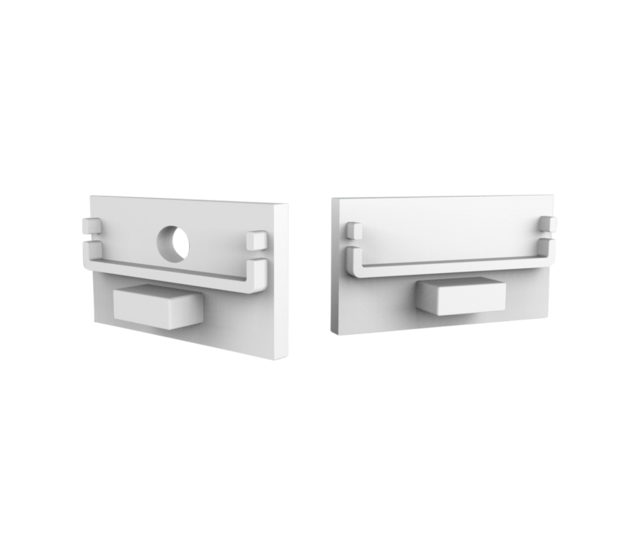 XL304WEISS Endkappe mit Kabeldurchführung, weiß, für LED Aluminiumprofile mit 30 mm Breite, dimmbar, IP20