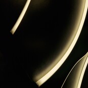 Schwarzes LED-Aluminiumprofil mit halbrunder Opal-Abdeckung, 200 cm, 20 mm x 3,3 mm, für LED-Streifen, F12ZWART, hochwertige Lichtstreuung, ideal für indirekte Beleuchtung Schwarzes LED-Aluminiumprofil mit halbrunder Opal-Abdeckung, 200 cm, 20 mm x 3,3 mm, für LED-Streifen, F12ZWART, hochwertige Lichtstreuung, ideal für indirekte Beleuchtung