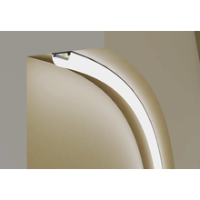 Weißes flexibles LED Aluminiumprofil 2m mit halbrunder opaler Klickabdeckung – 20x3,3mm