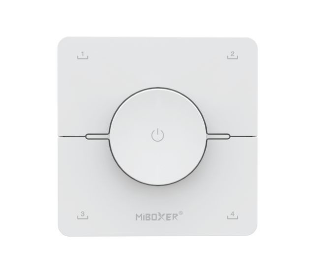 Draadloze Dual White Wanddimmer für LED Streifen - Miboxer K0-WIT - 2-Kanal RGBW Controller, 24V/12V, 144W Max, App-Steuerung, Smart Home Integration, Dimmbar, 2,4 GHz Wi-Fi, Kompatibel mit Alexa & Google Assistant Draadloze Dual White Wanddimmer für LED Streifen - Miboxer K0-WIT - 2-Kanal RGBW Controller, 24V/12V, 144W Max, App-Steuerung, Smart Home Integration, Dimmbar, 2,4 GHz Wi-Fi, Kompatibel mit Alexa & Google Assistant
