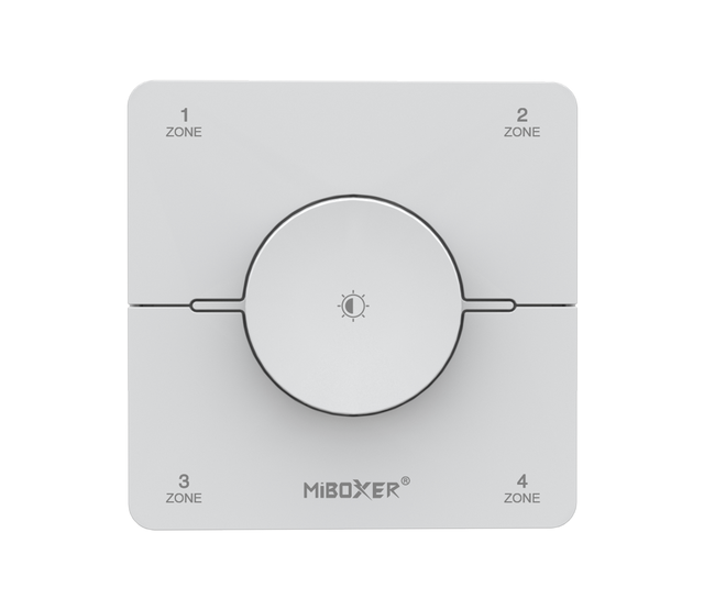 Drahtloser Dual White Wanddimmer für LED Streifen – MiBoxer K0S-WIT | 2-Kanal, 24V DC, 4A pro Kanal, 96W max. | Reichweite 30 m | Kompatibel mit Zigbee-Controllern