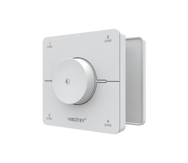 Drahtloser Dual White Wanddimmer für LED Streifen – MiBoxer K0S-WIT | 2-Kanal, 24V DC, 4A pro Kanal, 96W max. | Reichweite 30 m | Kompatibel mit Zigbee-Controllern