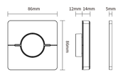 Drahtloser Dual White Wanddimmer für LED Streifen – MiBoxer K0S-WIT | 2-Kanal, 24V DC, 4A pro Kanal, 96W max. | Reichweite 30 m | Kompatibel mit Zigbee-Controllern