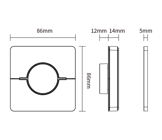Drahtloser Dual White Wanddimmer für LED Streifen – MiBoxer K0S-WIT | 2-Kanal, 24V DC, 4A pro Kanal, 96W max. | Reichweite 30 m | Kompatibel mit Zigbee-Controllern