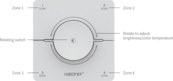 Drahtloser Dual White Wanddimmer für LED Streifen – MiBoxer K0S-WIT | 2-Kanal, 24V DC, 4A pro Kanal, 96W max. | Reichweite 30 m | Kompatibel mit Zigbee-Controllern