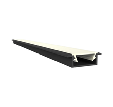 Schwarzes LED-Einbauprofil 15 mm x 6 mm mit Abdeckung für LED-Streifen – 308SCHWARZ | Präzise Aluminiumschiene für indirekte Beleuchtung, 15 mm Breite, 6 mm Höhe, ideal für moderne Lichtlösungen