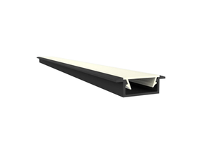 Schwarzes LED-Einbauprofil 15x6 mm mit Abdeckung – 308SCHWARZ