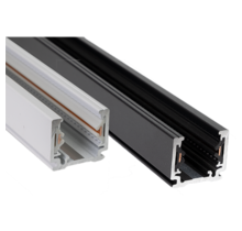 1-Phasen Stromschiene 2 Meter Schwarz – Powergear Schienensystem, 230V, 16A, ideal für Werkstatt, Büro und Industrie
