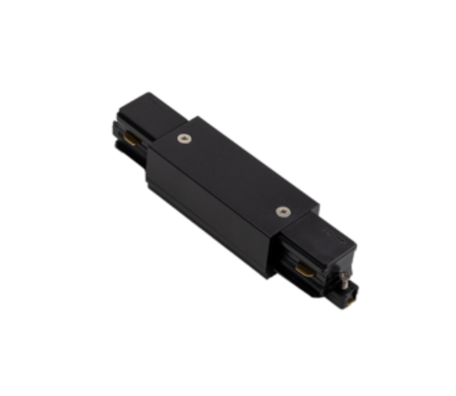 1-Phasen-Schienen-Mittenspeisung in Schwarz – LED-Schienenstromschiene für 230V, 50Hz, max. 255W, ideal für moderne LED-Streifen und Spotbeleuchtung in Wohn- und Gewerberäumen