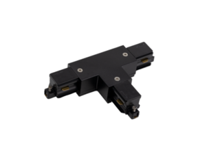 1-Phasen Schienen T-Verbinder Links Schwarz – Kompatibel mit 230V Stromschienen