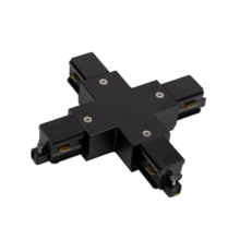 1-Phasen Schienen X-Verbinder – schwarz | LED Stromschienen Zubehör