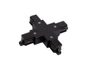 1-Phasen Schienen X-Verbinder – schwarz | LED Stromschienen Zubehör