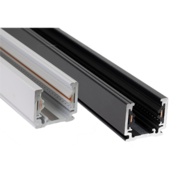 1-Phasen-Schienenprofil 1 Meter - Weiß - Präzisionsschiene für LED-Streifen, 1 Meter Länge, 1-phasig, 230V, IP20, für Innenbeleuchtung, Montagezubehör inklusive