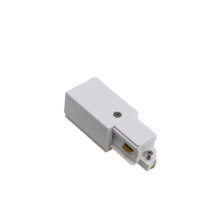 1-Phasen Schienenstromversorgung – Weiß – Links – für LED Schienensysteme