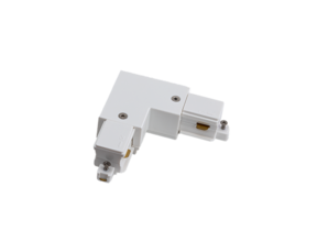 1-Phasen Schienenverbinder L-Form rechts weiß – für LED Stromschiene