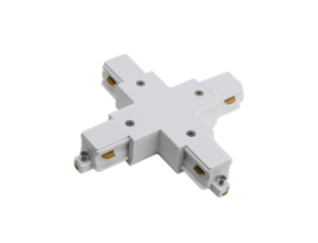 1-Phasen Schienen X-Verbinder – Weiß | Stromschienenverbinder für LED-Systeme