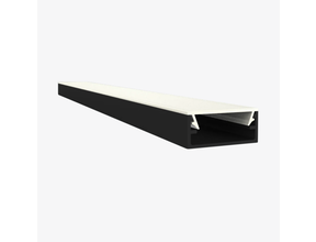 Schwarzes LED Aluminiumprofil 8,84 x 20mm mit Klick-Abdeckung – 304SCHWARZ