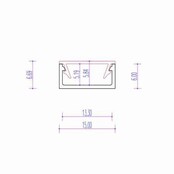 Aluminium LED-Profil 304WEISS mit Klick-Abdeckung, 8,84 x 20 mm, für LED-Streifen bis 15 mm Breite, hochwertige Lichtlenkung, optimale Wärmeableitung, ideal für Innenbeleuchtung, montagefreundlich