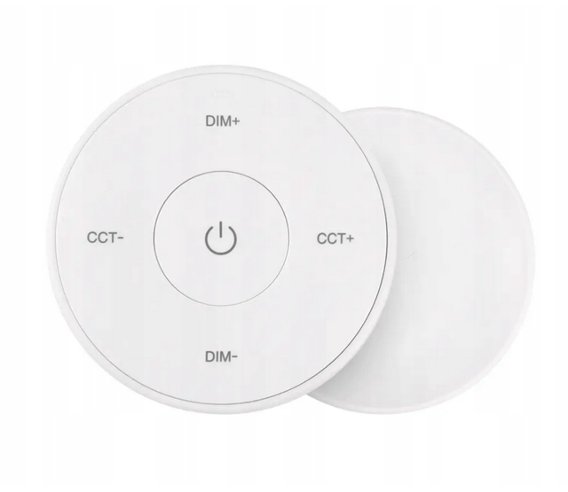 Draadlose Mini LED-Fernbedienung Miboxer K2S Weiß – Steuerung für LED-Streifen, RGB & CCT, 2,4 GHz, 20 m Reichweite, kompatibel mit Smart-Home-Systemen, inkl. Batterien