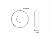 Kabellose Mini LED-Fernbedienung MiBoxer K2S Weiß – Steuerung für LED-Streifen, einfarbig & Dual White, 2,4 GHz Funk, 20 m Reichweite, kompatibel mit Smart-Home-Systemen, inkl. Batterie