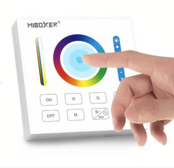 Draadloser LED Wanddimmer RGBCCT – Steuerung für LED Streifen & Leuchten, Weiß B0, Miboxer, 24V/12V, 2,4 GHz, App- & Sprachsteuerung, dimmbar, 255 Farben, 3000-6000K, 10-100% Helligkeit Draadloser LED Wanddimmer RGBCCT – Steuerung für LED Streifen & Leuchten, Weiß B0, Miboxer, 24V/12V, 2,4 GHz, App- & Sprachsteuerung, dimmbar, 255 Farben, 3000-6000K, 10-100% Helligkeit