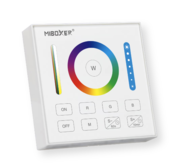 Drahtloser LED Wanddimmer RGBCCT – Steuerung für LED Streifen & Leuchten, Weiß B0, MiBoxer, 24V/12V, 2,4 GHz, App- & Sprachsteuerung, dimmbar, 255 Farben, 3000-6000K, 10-100% Helligkeit