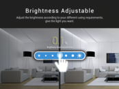 Drahtloser LED Wanddimmer RGBCCT – Steuerung für LED Streifen & Leuchten, Weiß B0, MiBoxer, 24V/12V, 2,4 GHz, App- & Sprachsteuerung, dimmbar, 255 Farben, 3000-6000K, 10-100% Helligkeit