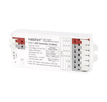 Professionelle 2,4 GHz 3-in-1 LED-Controller E3-RF für RGB, RGBW & RGB+CCT LED-Streifen – Funkfernbedienung, 12-24V DC, max. 144W, DMX-Steuerung, kompatibel mit Smart-Home-Systemen