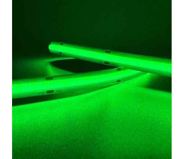 PRO COB LED Streifen Grün 8W 1050LM 480 LEDs/m 24VDC IP20 - 5m | Hochwertige COB-Technologie, energieeffizient, 24 Volt Gleichstrom, 1050 Lumen, 480 LEDs pro Meter, 5 Meter Länge, ideal für Innenbeleuchtung PRO COB LED Streifen Grün 8W 1050LM 480 LEDs/m 24VDC IP20 - 5m | Hochwertige COB-Technologie, energieeffizient, 24 Volt Gleichstrom, 1050 Lumen, 480 LEDs pro Meter, 5 Meter Länge, ideal für Innenbeleuchtung