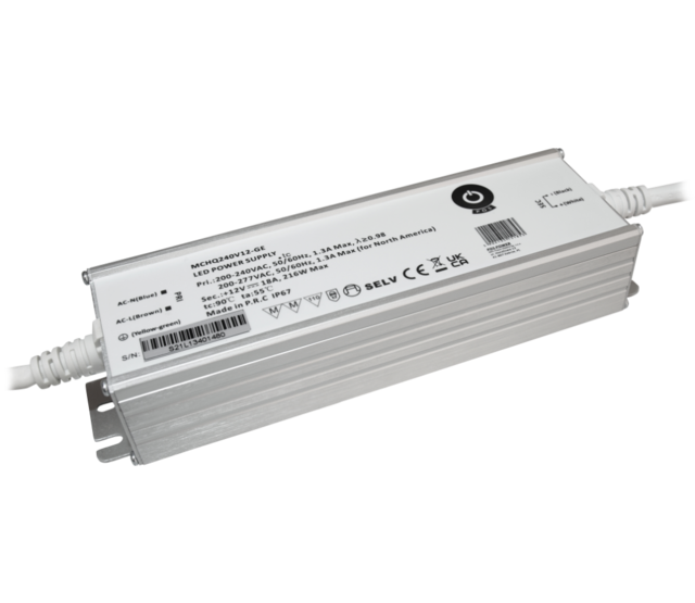 LED-Netzteil 240 Watt 24 Volt 10 Ampere – IP67 wasserdicht – MCHQ240V24-GE – Konstantspannungsquelle für LED-Streifen, -Panels & -Leuchten – 240W 24V 10A – robuste Stromversorgung für Innen- und Außenbereich LED-Netzteil 240 Watt 24 Volt 10 Ampere – IP67 wasserdicht – MCHQ240V24-GE – Konstantspannungsquelle für LED-Streifen, -Panels & -Leuchten – 240W 24V 10A – robuste Stromversorgung für Innen- und Außenbereich