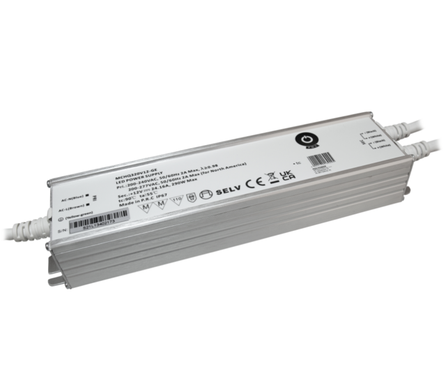 LED-Netzteil 320 Watt 24 Volt 13,3 Ampere – IP67 wasserdicht – Konstantspannung für LED-Streifen & Beleuchtung – MCHQ320V24-GE LED-Netzteil 320 Watt 24 Volt 13,3 Ampere – IP67 wasserdicht – Konstantspannung für LED-Streifen & Beleuchtung – MCHQ320V24-GE