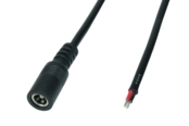 DC-Verlängerungskabel, 100 cm, 2x0,5 mm², weiblicher Stecker 2,1x5,5 mm, SPOSDC-Y-S21-1.0 – ideal für LED-Beleuchtung 12V/24V