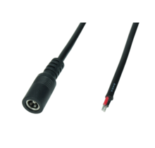 DC-Verlängerungskabel, 100 cm, 2x0,5 mm², weiblicher Stecker 2,1x5,5 mm, SPOSDC-Y-S21-1.0 – ideal für LED-Beleuchtung 12V/24V