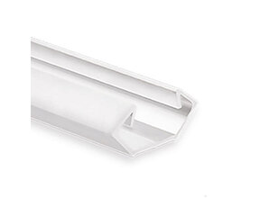 Weißes LED Eckprofil mit opaler Klickabdeckung 25,45x11,25mm – C23.2WEISS