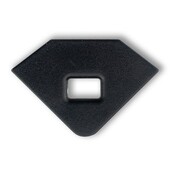 Schwarz Endkappe mit Kabeldurchführung für LED-Streifen – C23.2ZWART, 22 mm Breite, IP20, für 12/24V LED-Beleuchtung, passend für Aluminiumprofile