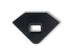 Endkappe mit Kabeldurchführung – C23.2 SCHWARZ für LED Streifen