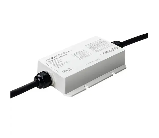 Wasserdichter WiFi + 2,4 GHz LED-Controller 12–24V 20A für LED-Streifen, optional mit Fernbedienung WL5-WP – IP67, dimmbar