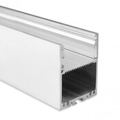 XL LED-Aluprofil 3 m, 40x50 mm mit Klick-Abdeckung für LED Streifen