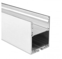 XL LED-Aluprofil 3 m, 40x50 mm mit Klick-Abdeckung für LED Streifen