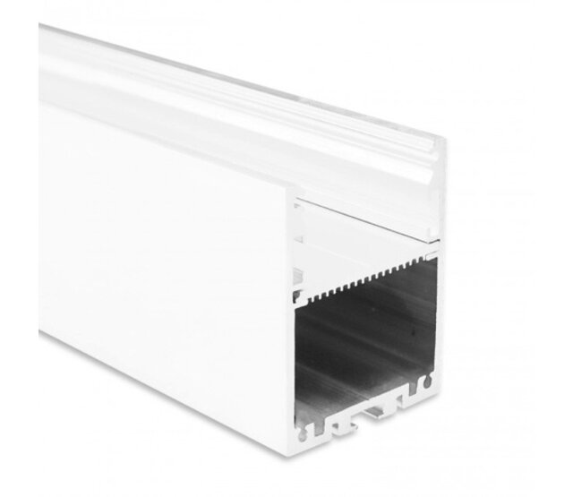 XL LED-Aluminiumprofil 300 cm, 40x50 mm, mit Klick-Abdeckung, für LED-Streifen, weiß, hochwertige Beleuchtungslösung, ideal für Innenräume, präzise Lichtführung XL LED-Aluminiumprofil 300 cm, 40x50 mm, mit Klick-Abdeckung, für LED-Streifen, weiß, hochwertige Beleuchtungslösung, ideal für Innenräume, präzise Lichtführung