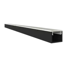 Schwarzes SLIM LED Alu-Profil mit Klick-Abdeckung 10x8 mm – SLIM308SCHWARZ