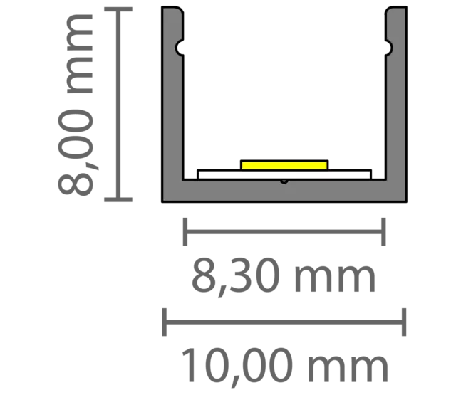 Schwarzes SLIM LED-Aluminiumprofil 10 mm x 8 mm mit Klick-Abdeckung für LED-Streifen – SLIM308ZWART | Hochwertiges Design, präzise Verarbeitung, optimale Lichtstreuung Schwarzes SLIM LED-Aluminiumprofil 10 mm x 8 mm mit Klick-Abdeckung für LED-Streifen – SLIM308ZWART | Hochwertiges Design, präzise Verarbeitung, optimale Lichtstreuung
