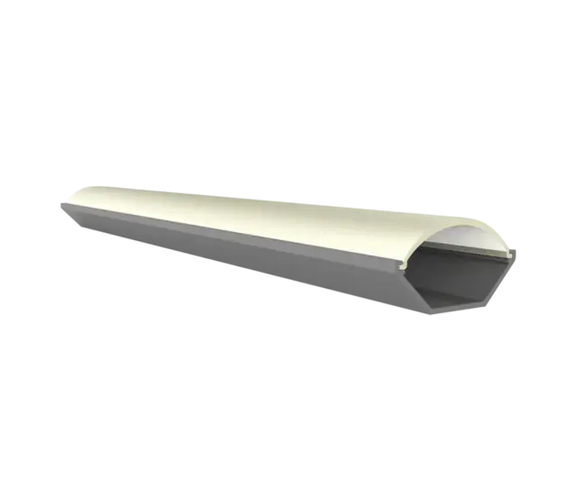 LED Eckprofil C33ALU – 45°, 2 m, mit runder oder flacher Klick-Abdeckung | Für LED Streifen bis 15 mm