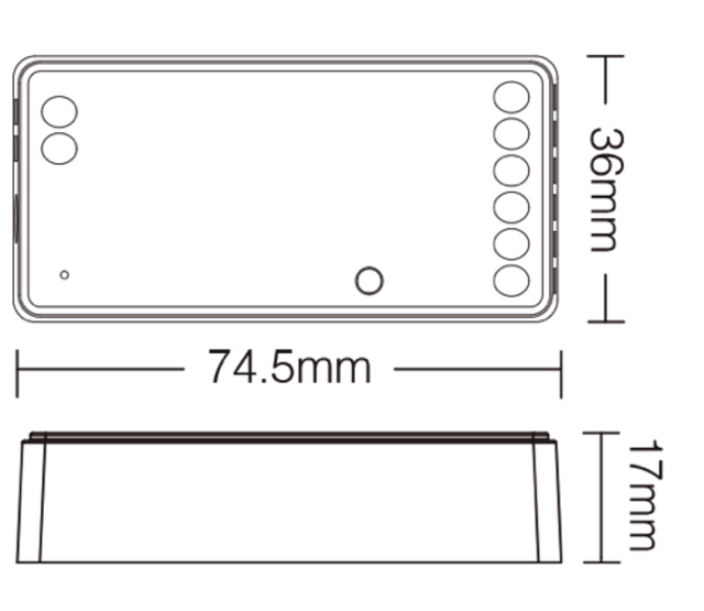 5-in-1 TUYA Zigbee + 2,4GHz LED-Controller für Single Color/Dual White/RGB/RGBW/RGBWW/RGBCCT LED-Streifen 12-24V – SZ5